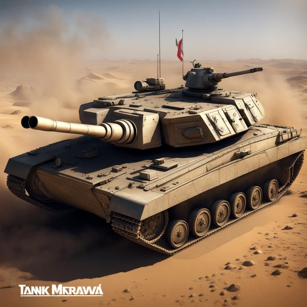 Merkava 4 Tank in Mecca: Dark Fantasy Concept Art