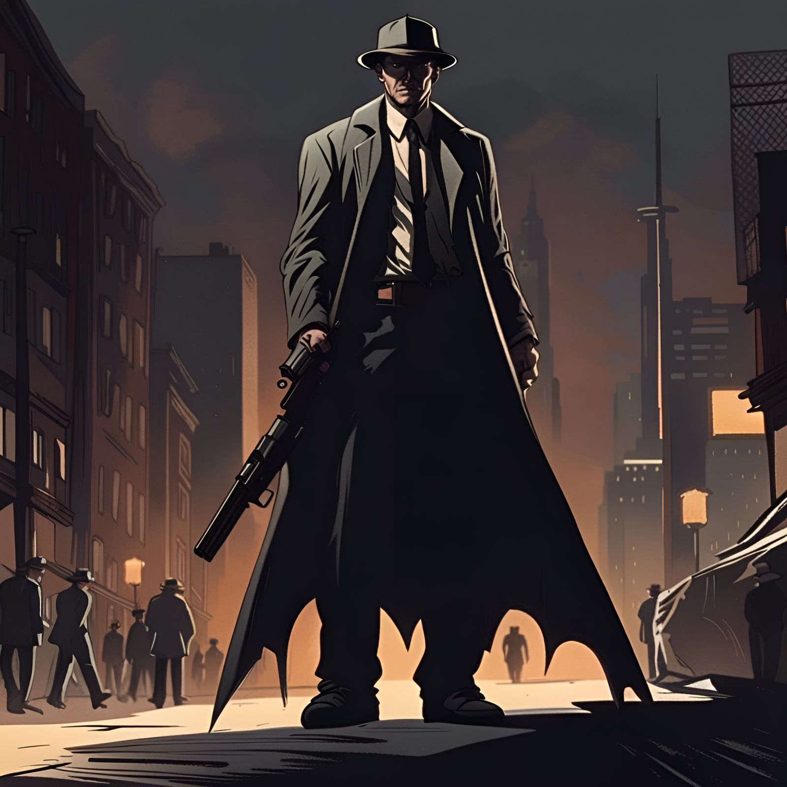 The Black Bat: Vigilante Detective with Twin Pistols