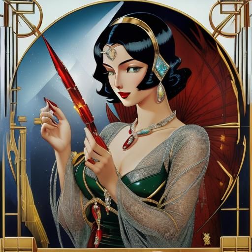 Art Deco Radio Days in Cinematic Style