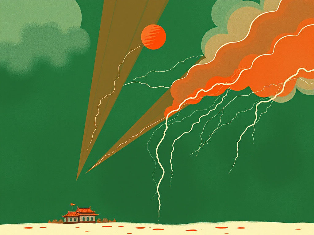 Minimalist Wok in Earthy Green and Red