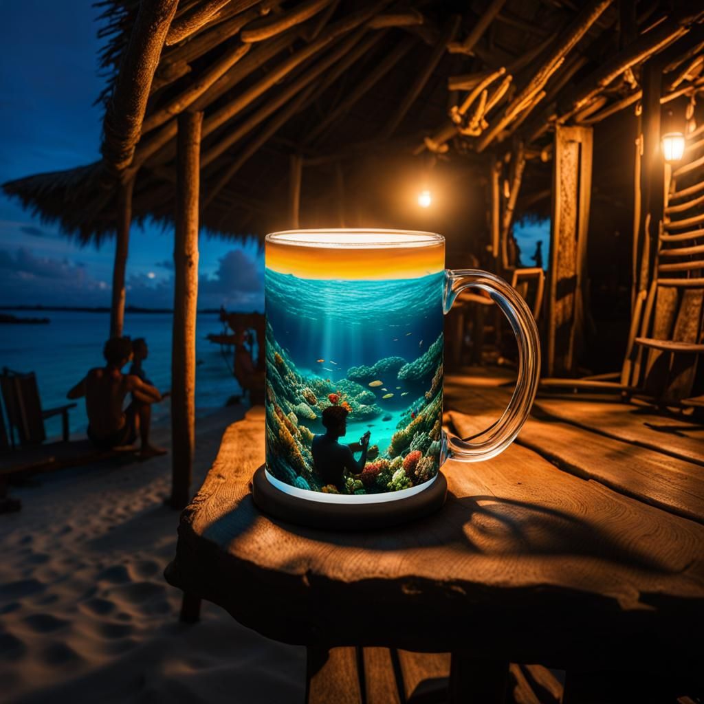 Bajau Fisherman's Reef Coffee: Fantasycore Art