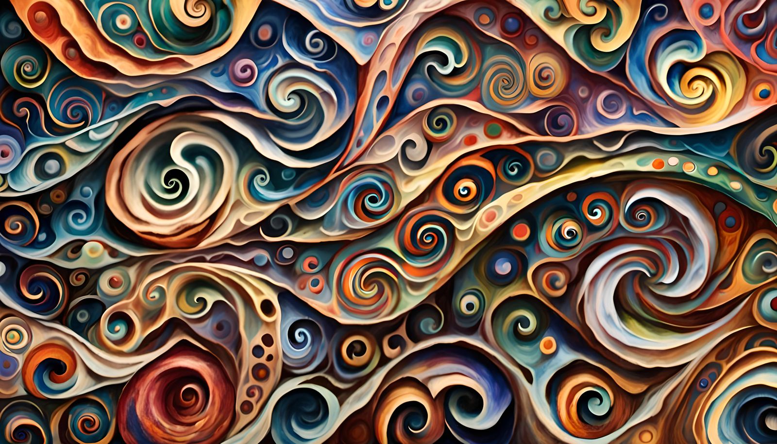 Swirling Stars in Cosmic Dance: Impasto Oil Painting