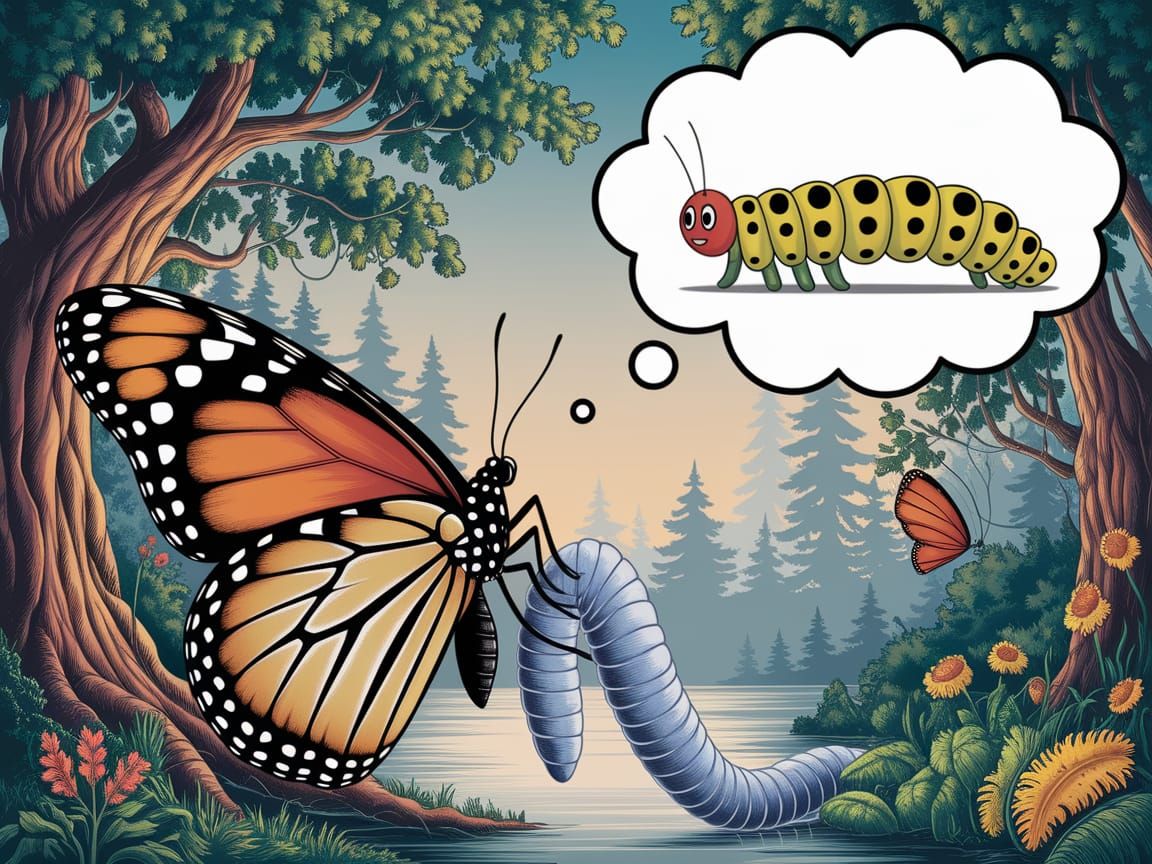 Confused Butterfly Emerges From Cocoon