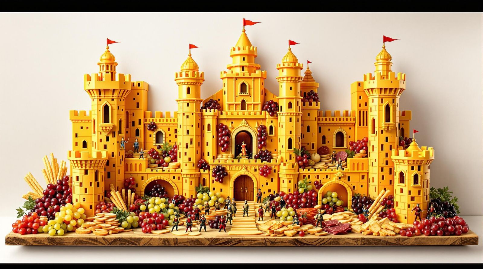 Cheddar Cheese Castle Charcuterie Board