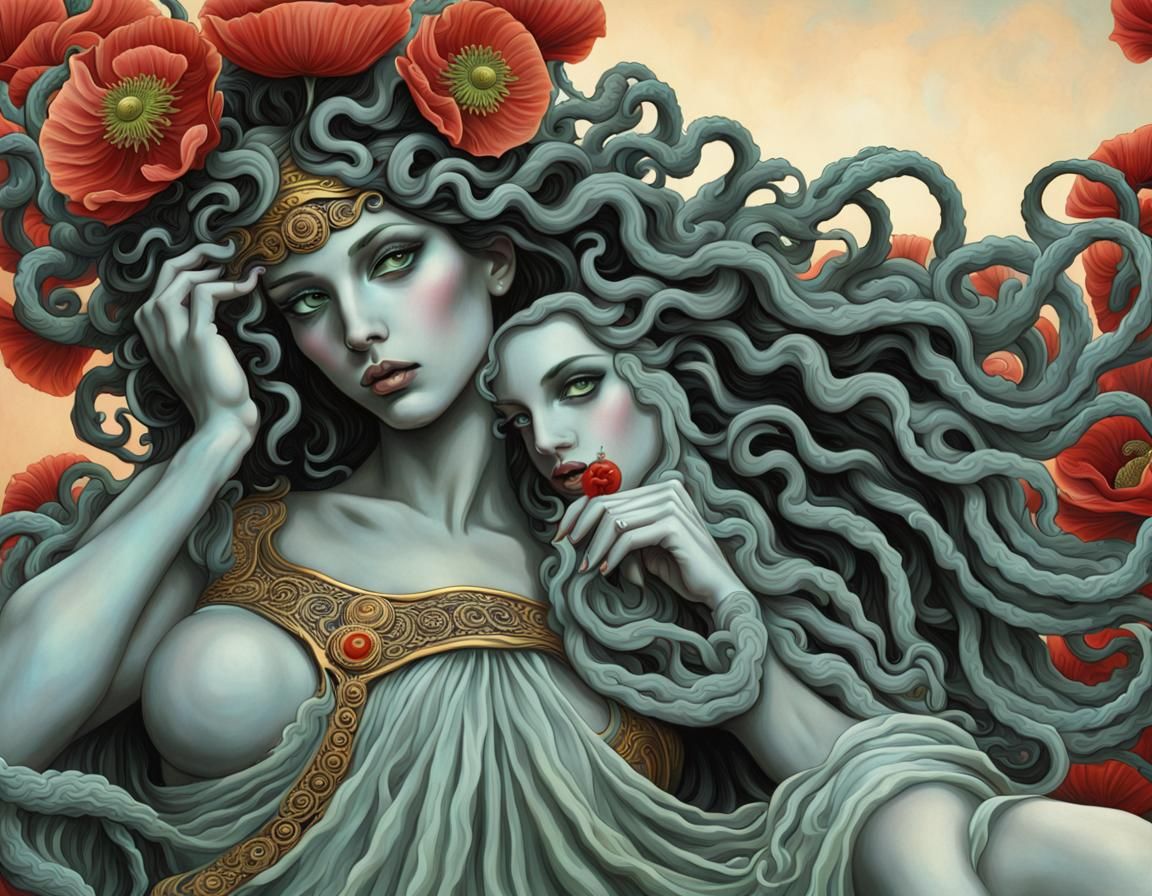 Psychedelic Medusa with Poppy