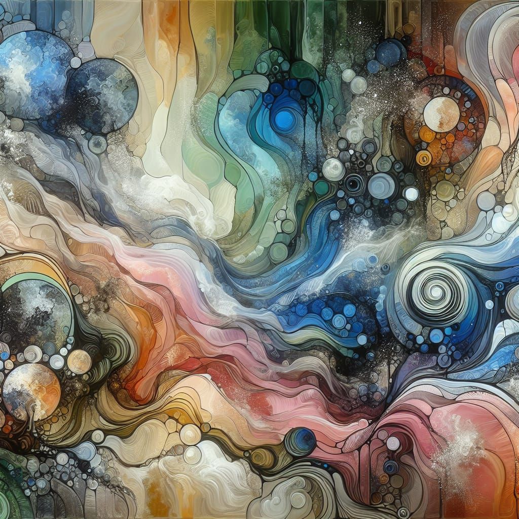 Acrylic Wash Painted on Glass Canvas Namescape Chromophore