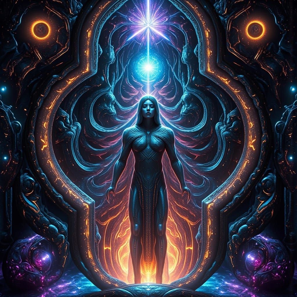 5th Dimensional Being in Psychedelic Energy Cascade