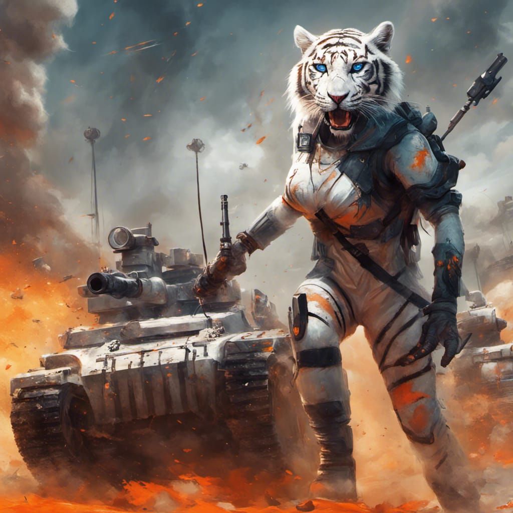 White Tigress in Dark Fantasy Battlefield