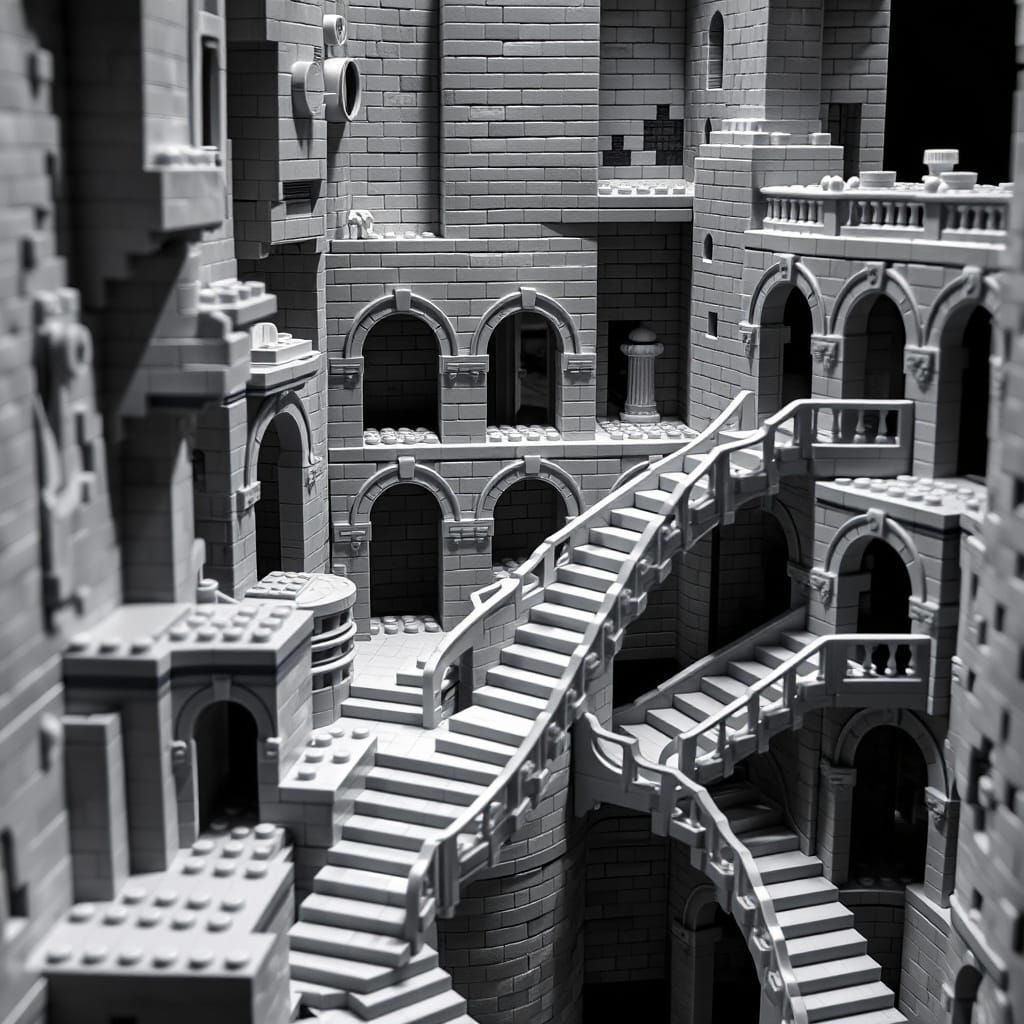 M.C. Escher Inspired LEGO Impossible Architecture
