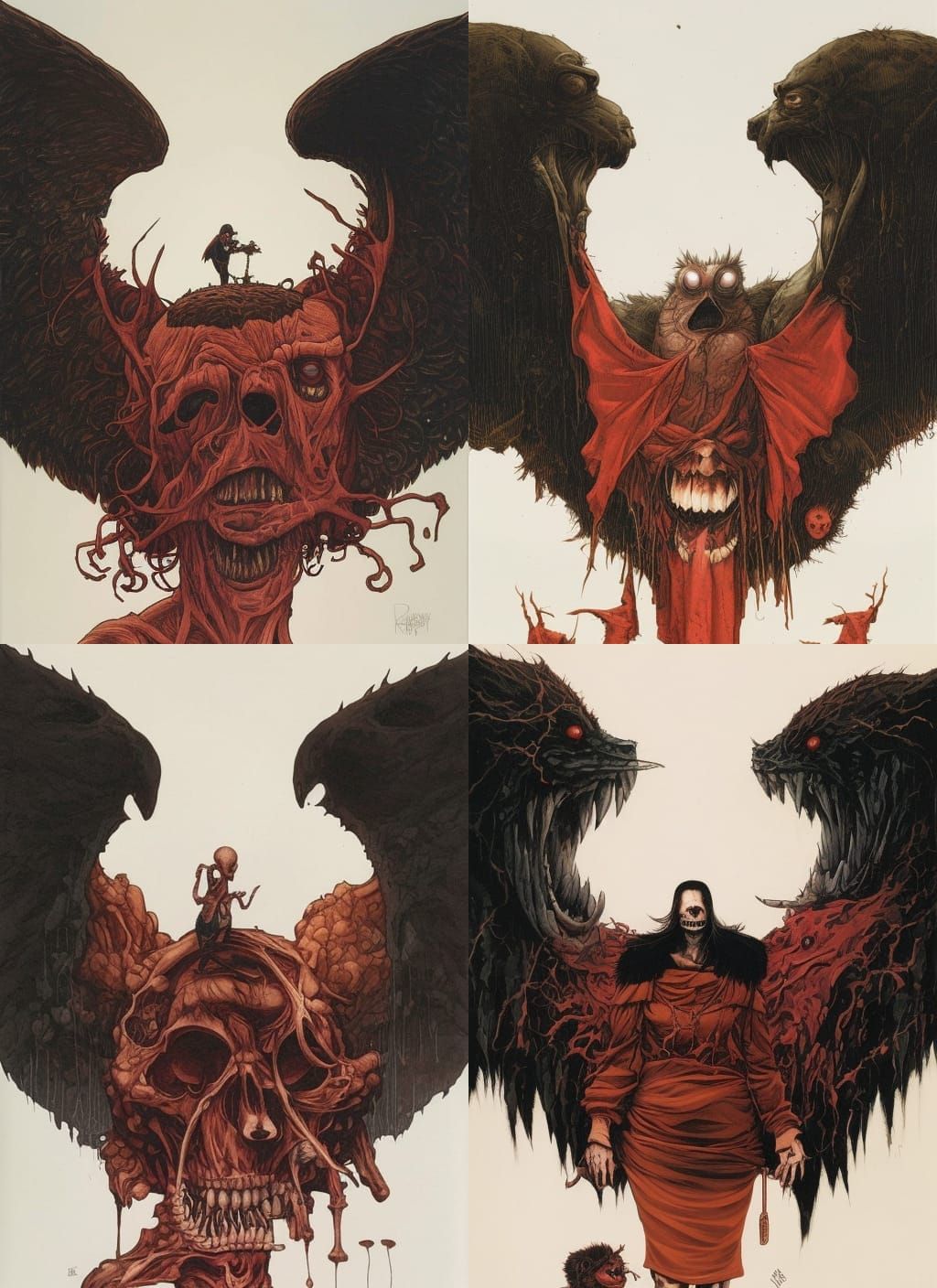 Ominous Anthropomorphic Character in Hyperdetailed Fantasy A...