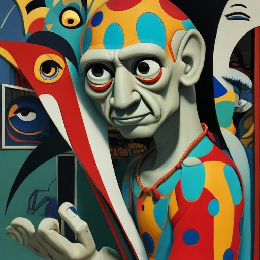 Abstract Composition in Cubist Style