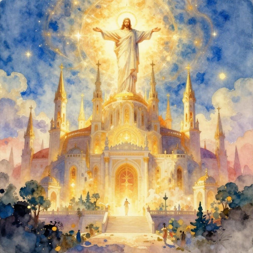 Utopian Tartarian City in Divine Light