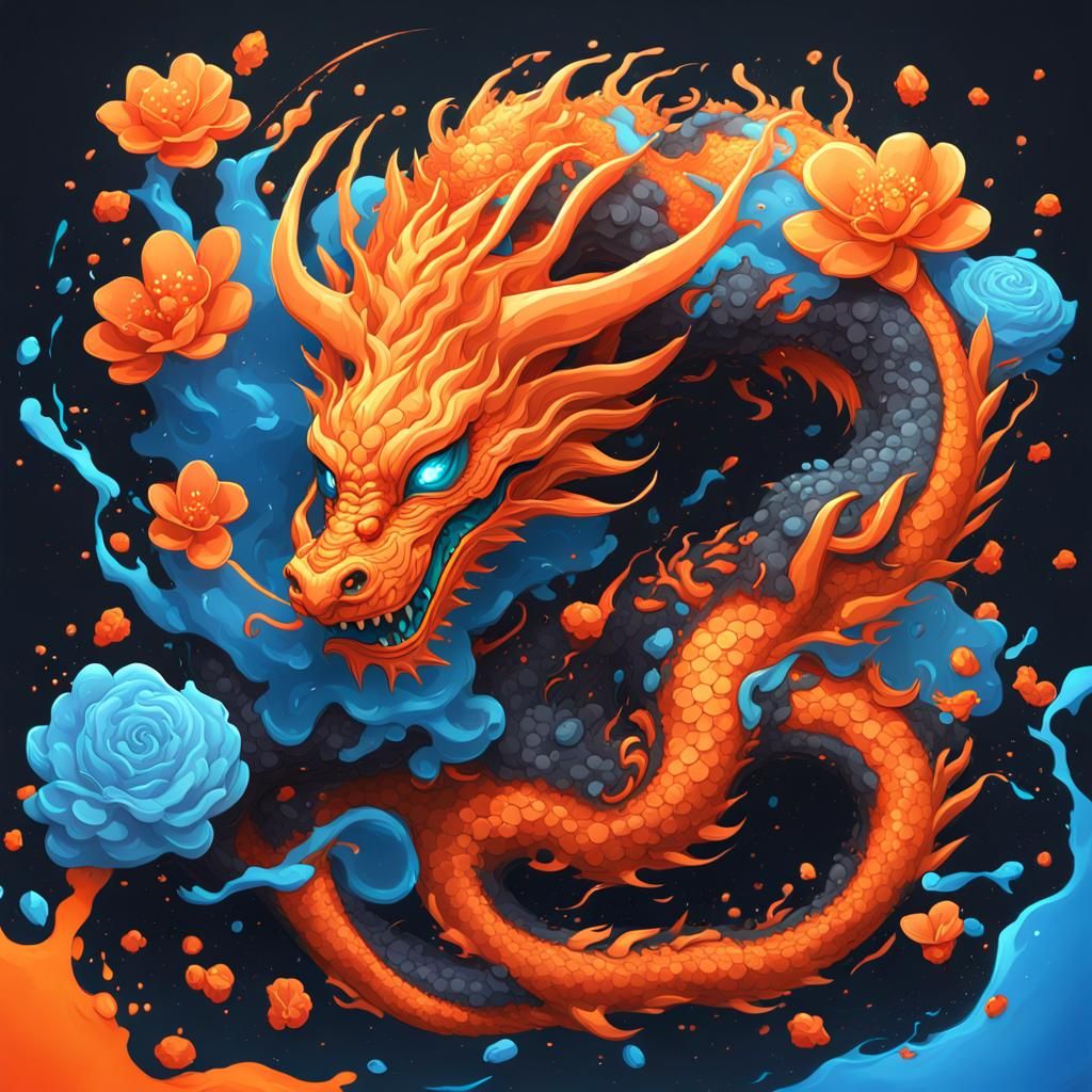 Gothic Noir Afro-Futurism with Dragons and Blossoms