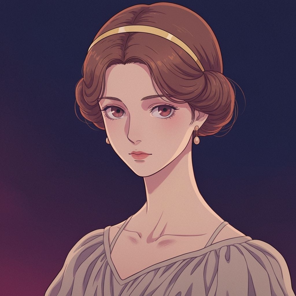 Lady with an Ermine Reimagined in Vibrant Anime Style