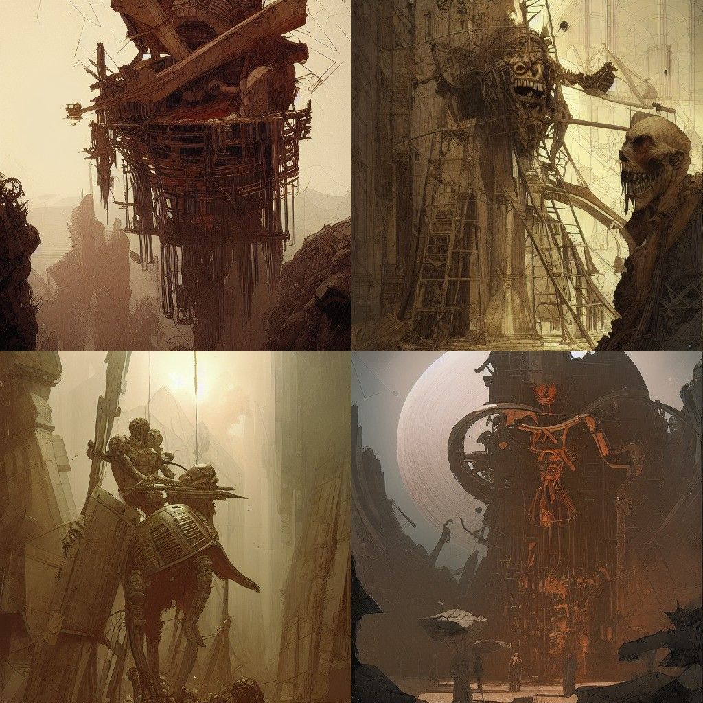 Tartarus Humanoid: Da Vinci Illustration Concept Art