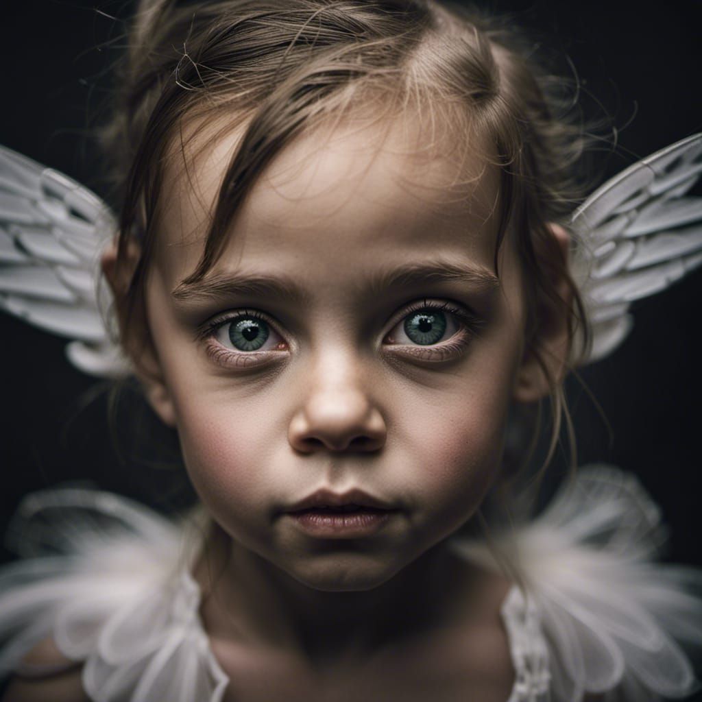 Realistic Portrait of a Young Winged Fairy