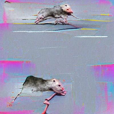 Realistic 3D Render of a Rat