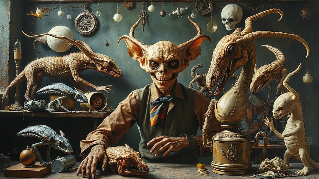 Cryptid Taxidermist in Post-Apocalyptic Wonderland