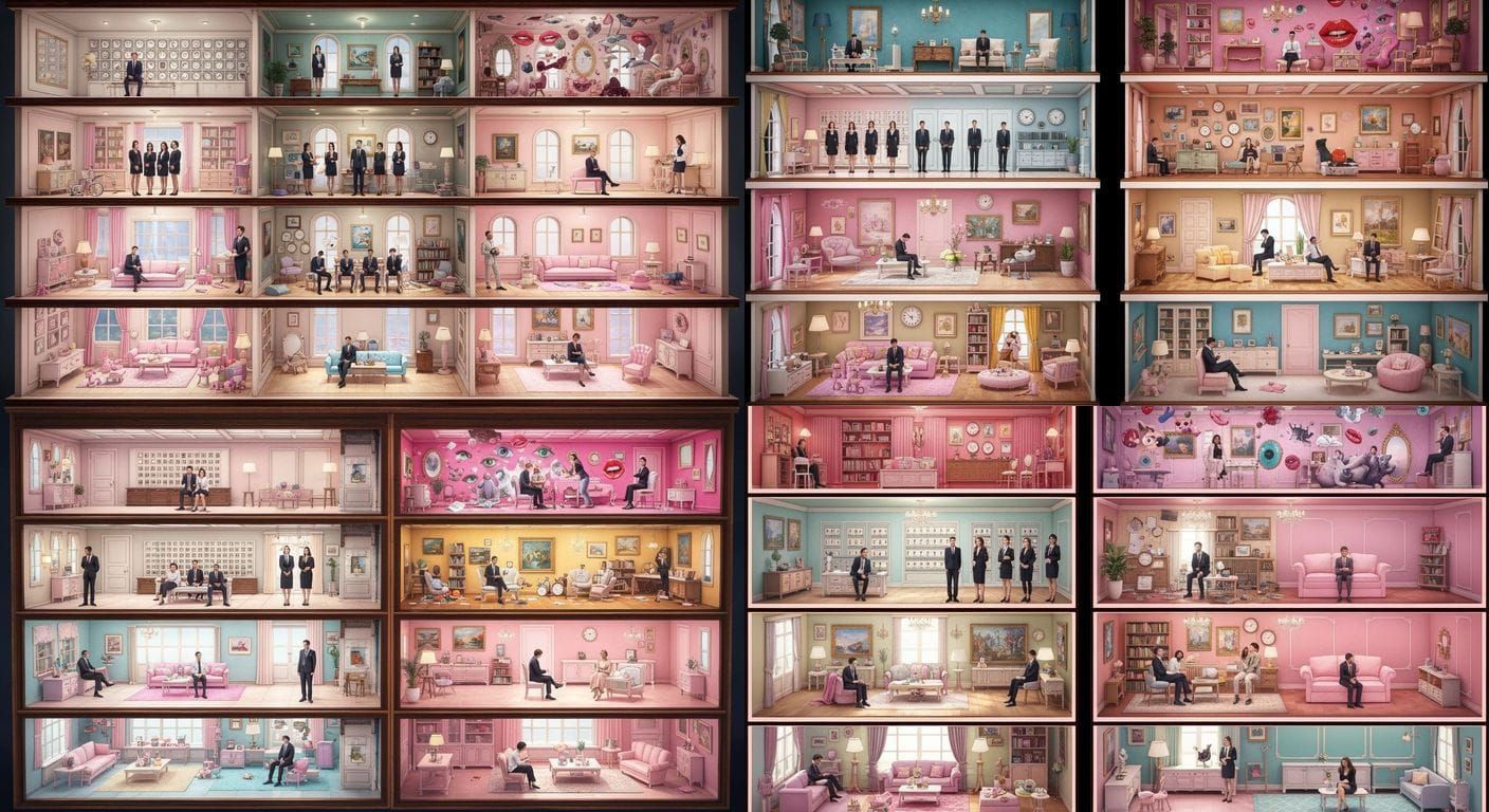 Grand Dollhouse Depicting Mental States