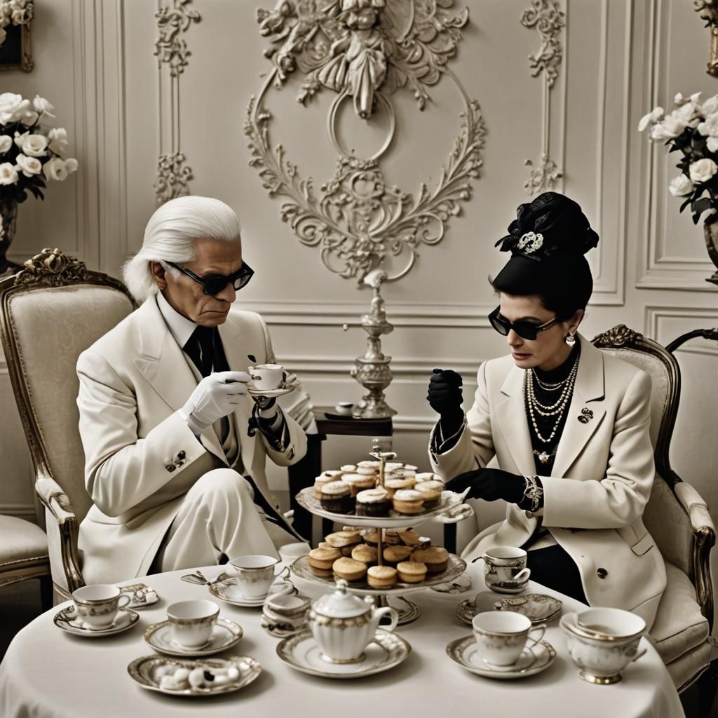 Karl Lagerfeld and Coco Chanel in Heaven