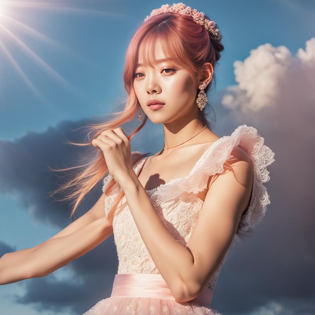 Ethereal Pastel Portrait in Divine Light