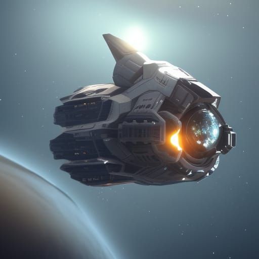Epic Sci-Fi Spaceship Rendered in Unreal Engine 5