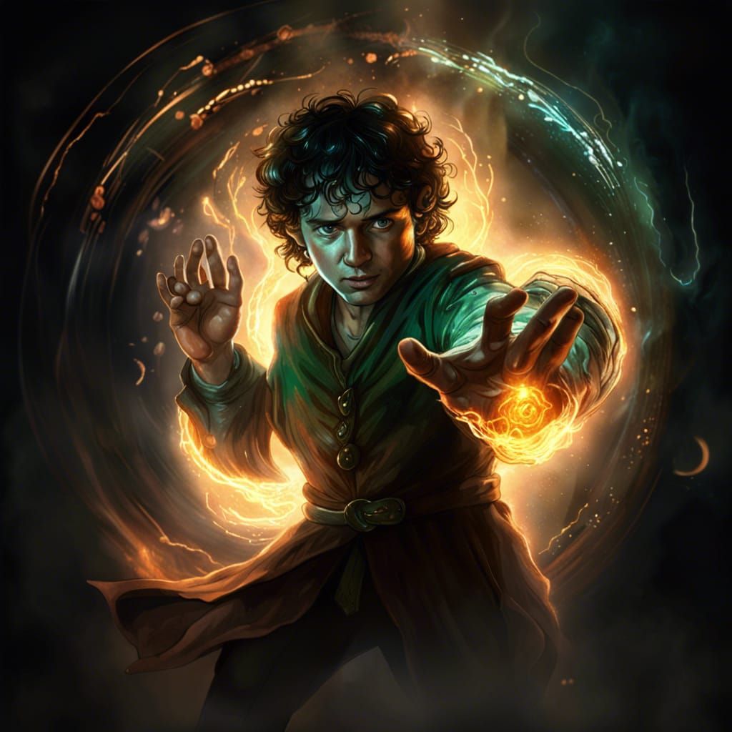 Frodo Baggins tempted by evil.