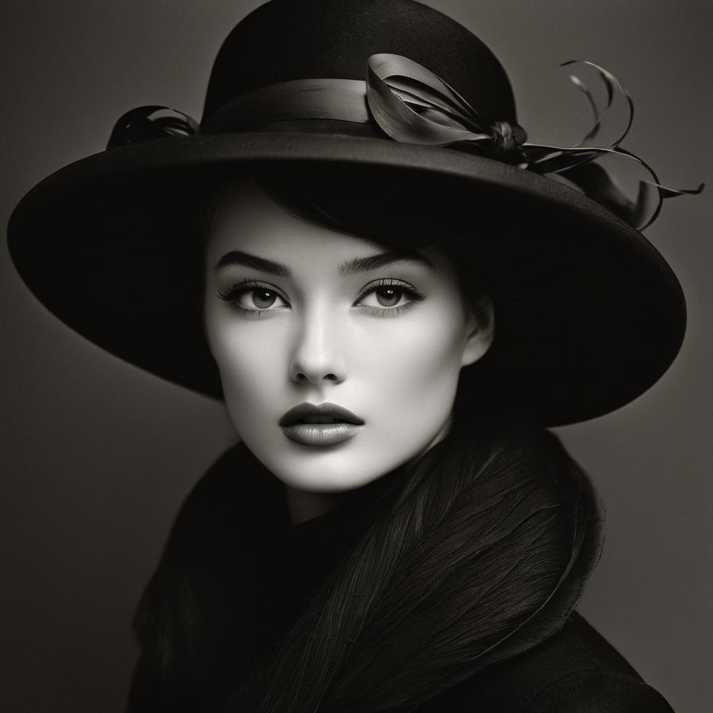 Monochrome Portrait in Albert Watson Style