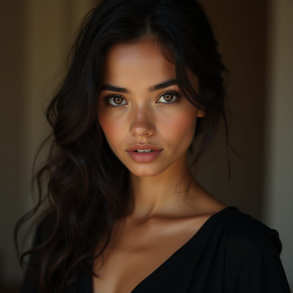 Captivating Hyperrealistic Portrait of a Young Woman