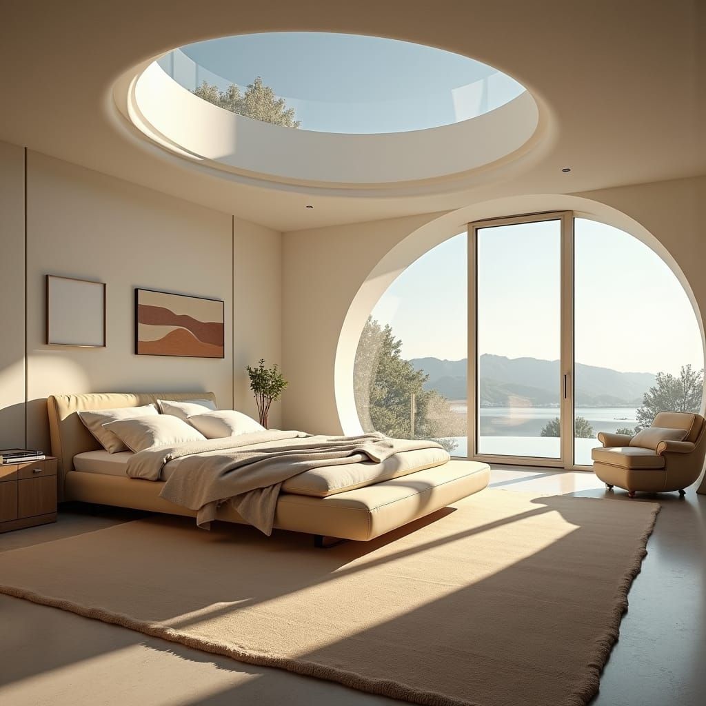 Dreamy Basement Bedroom with Glass Ceiling