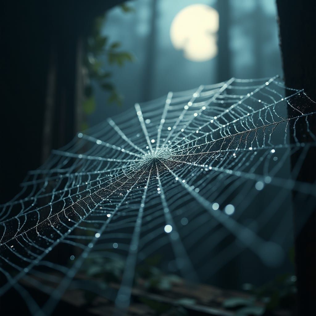 Eerie Spiderwebs in a Detailed Matte Painting