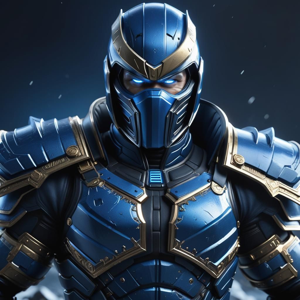 Detailed Sub Zero Portrait in Sci-Fi Armor