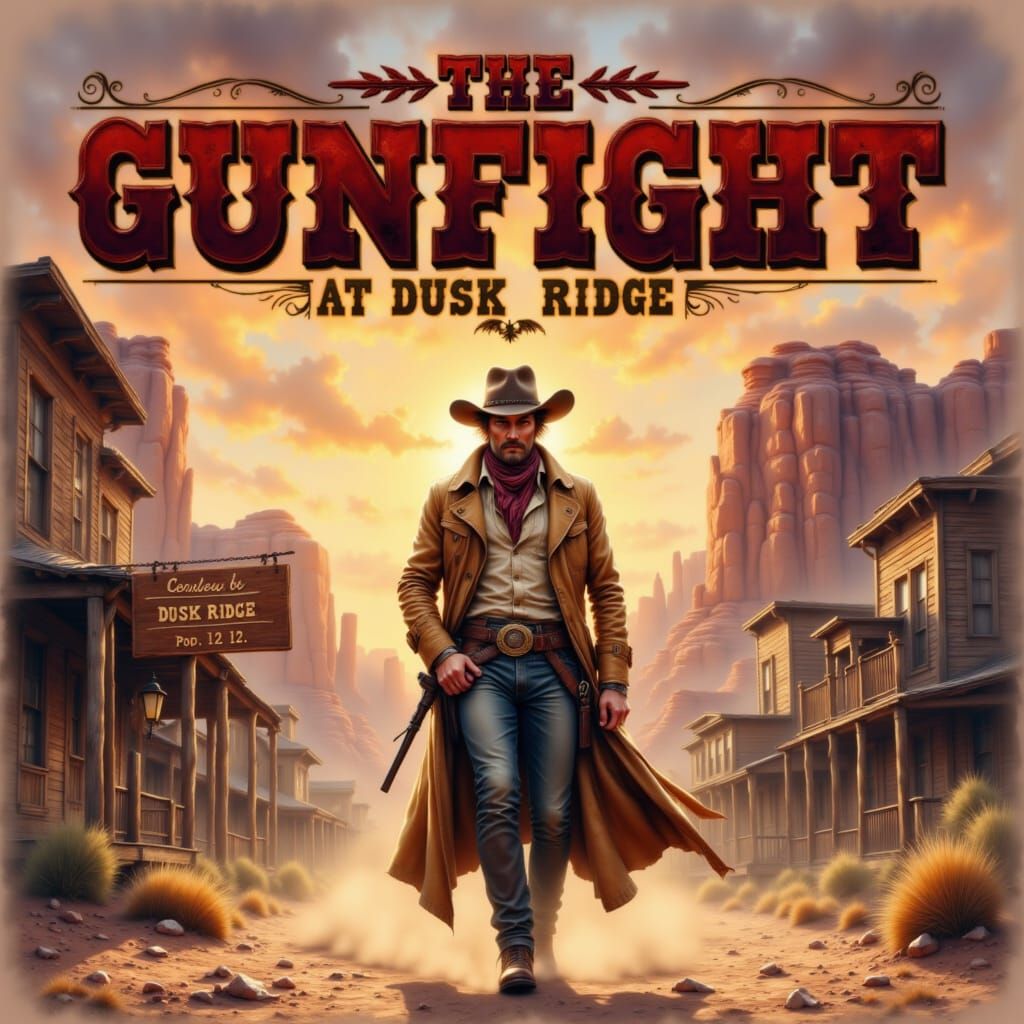 The Gunfight at Dusk Ridge Western Showdown