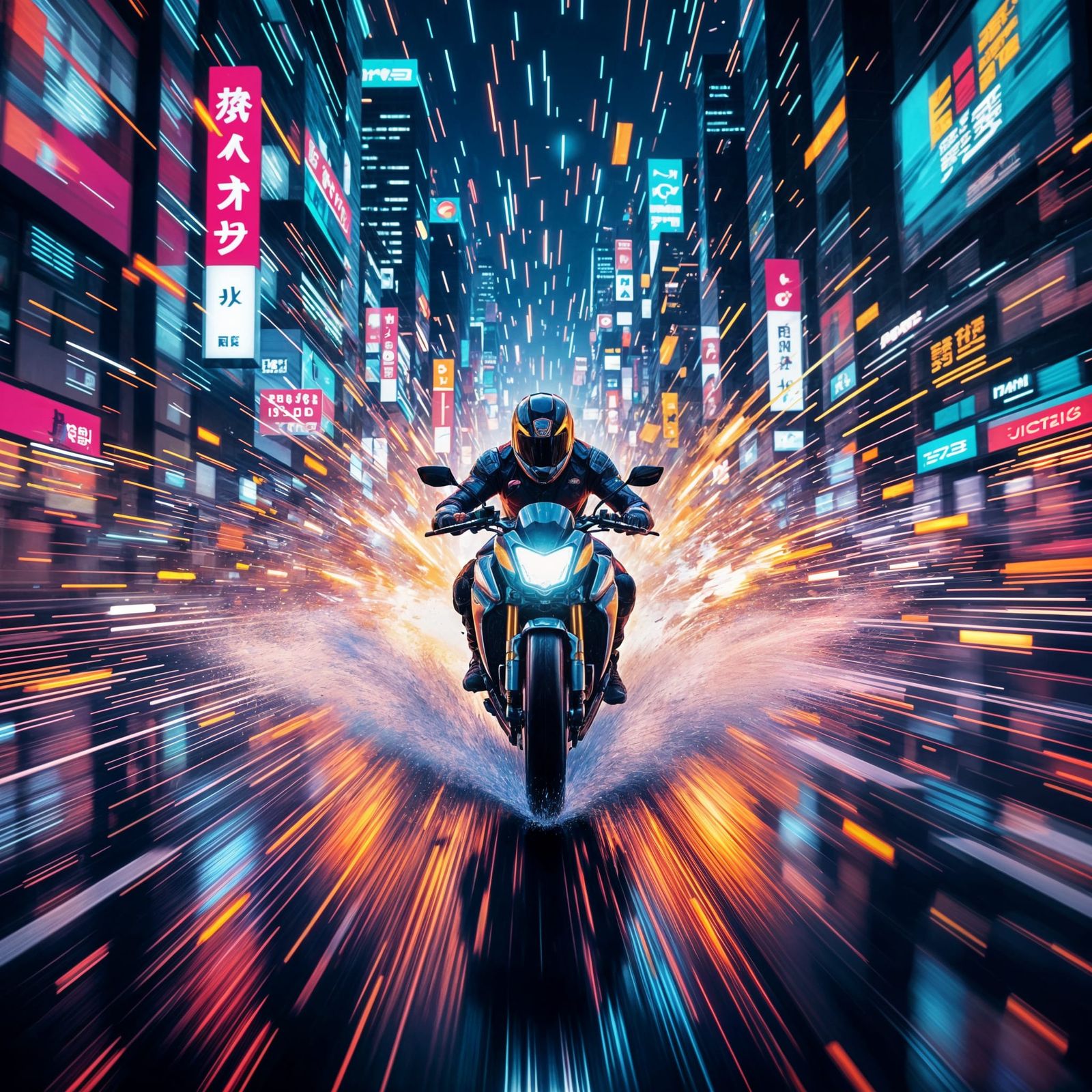 Hyperrealistic Scene With Dynamic Motion And Vivid Colors