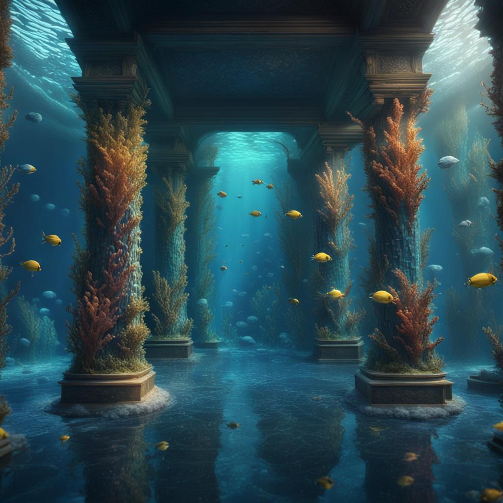 Fantastical Underwater Mosaic Scene in Unreal Engine