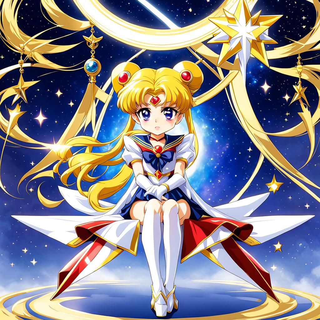 Chibi Sailor Star Healer Porcelain Doll