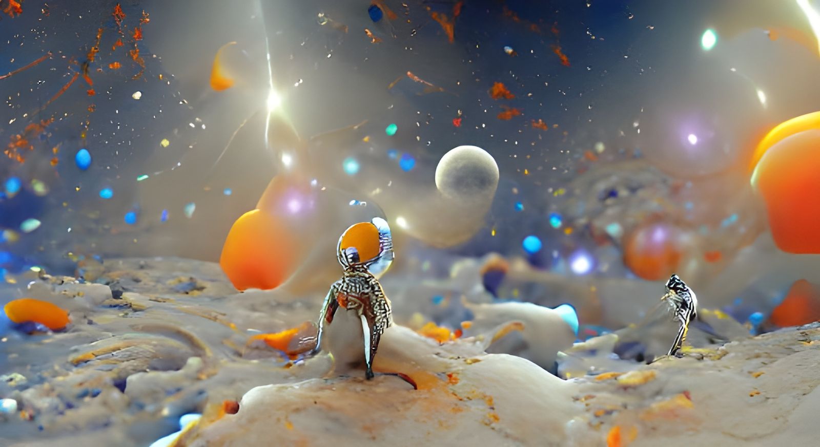 Kangaroo Astronaut on the Moon: Sci-Fi Fantasy