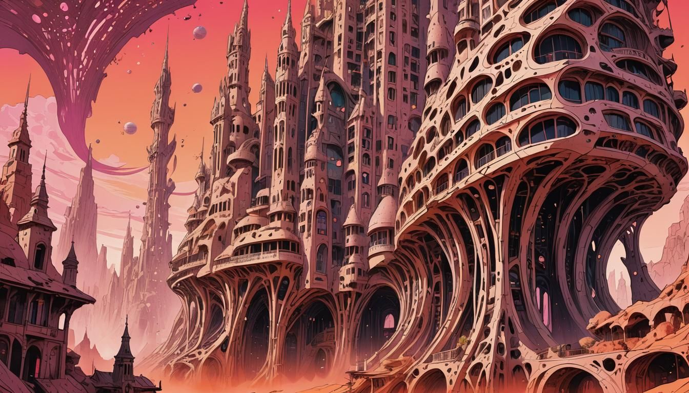 Retrofuturistic Martian Architecture in Comic Book Art