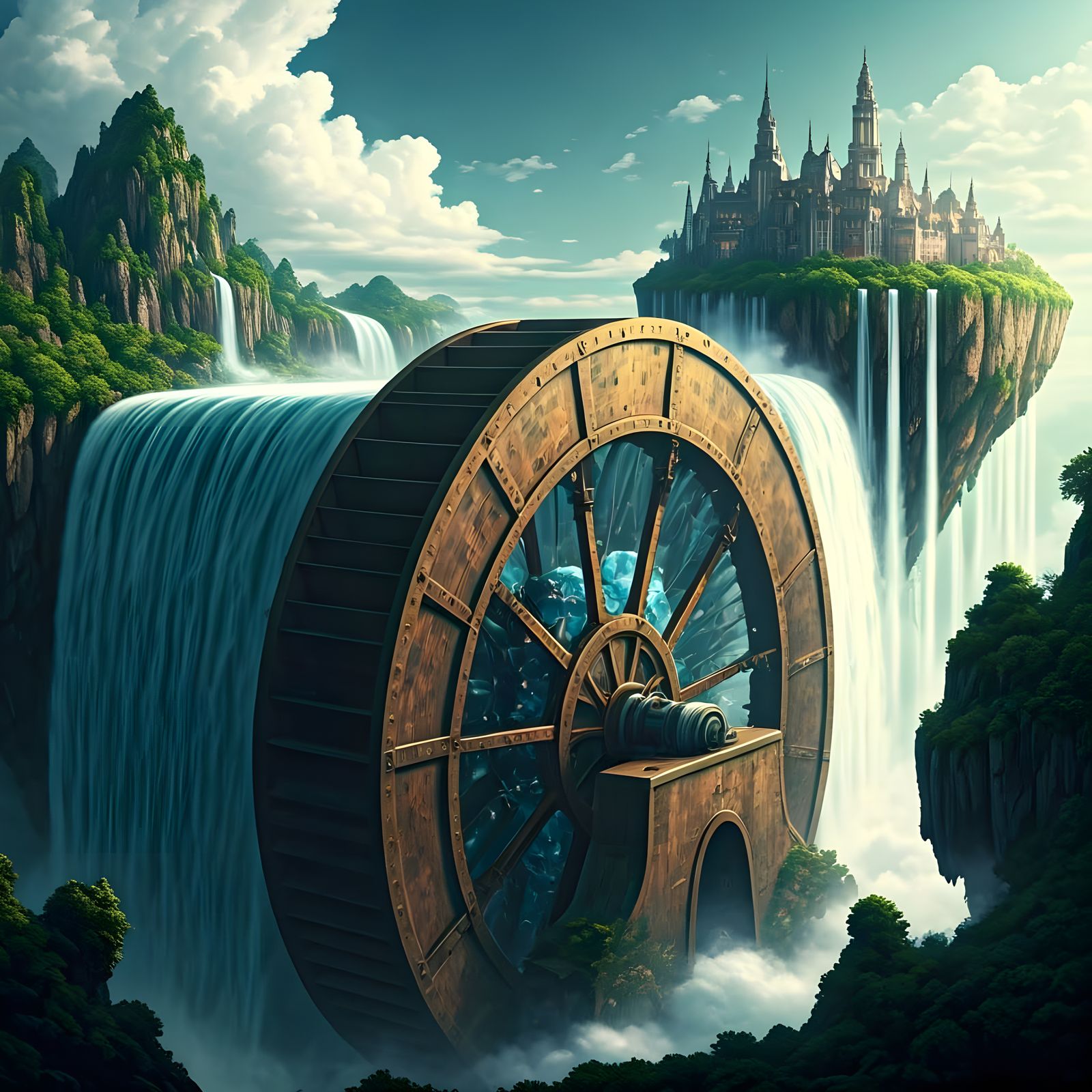 Steampunk Water Wheel