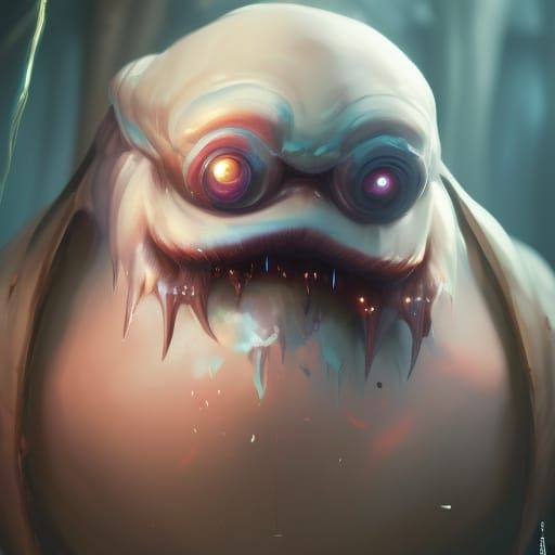 Happy Alien Snail Farmer Portrait in Detailed Dark Fantasy