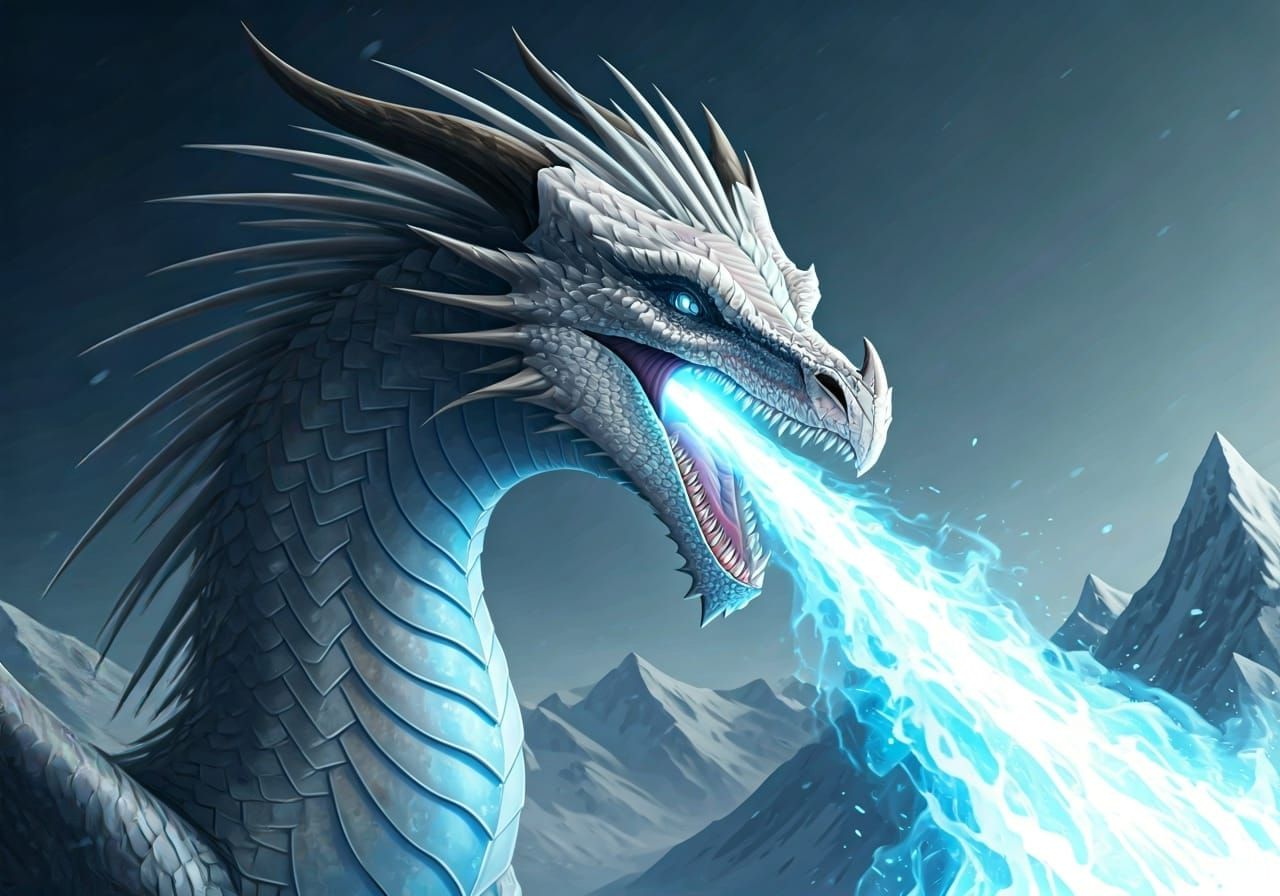 Icewing Dragon Avalanche Blasts Ice Breath
