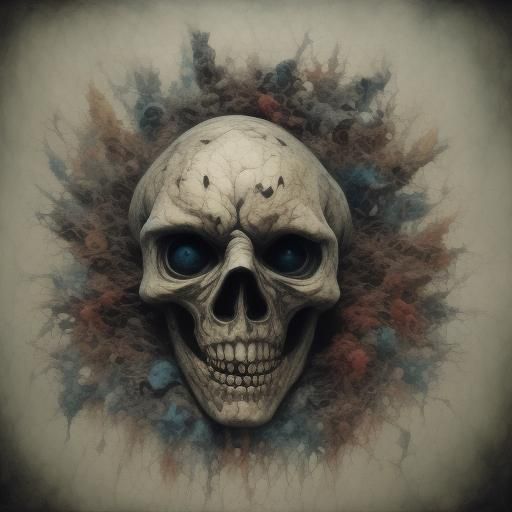 Skeletor's Edgy Look on Diamond Cadillac, Psychedelic Art