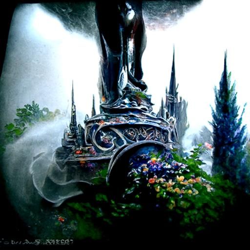 Ethereal Fantasy Figure Commands Kneeling