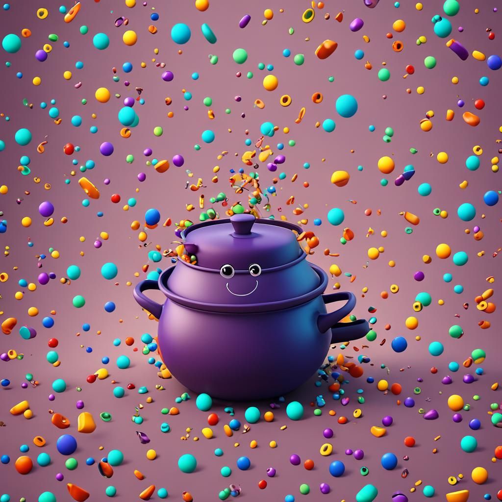 Pot with Lid as 3D Digital Art