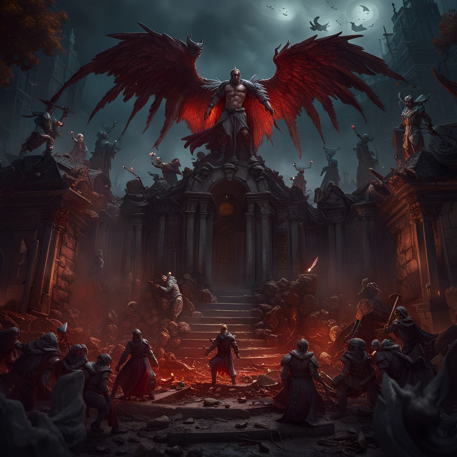 Angels and Devils Clash in Epic War