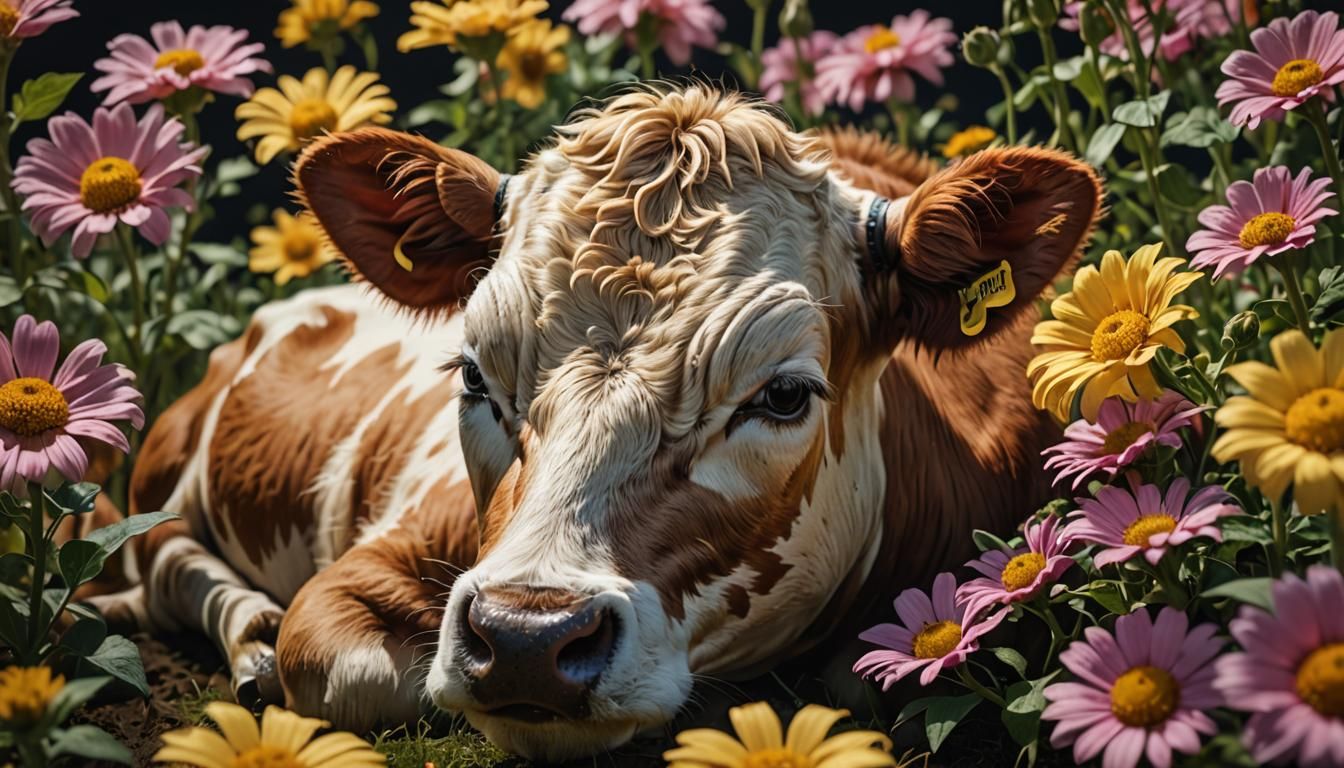 Peaceful cow