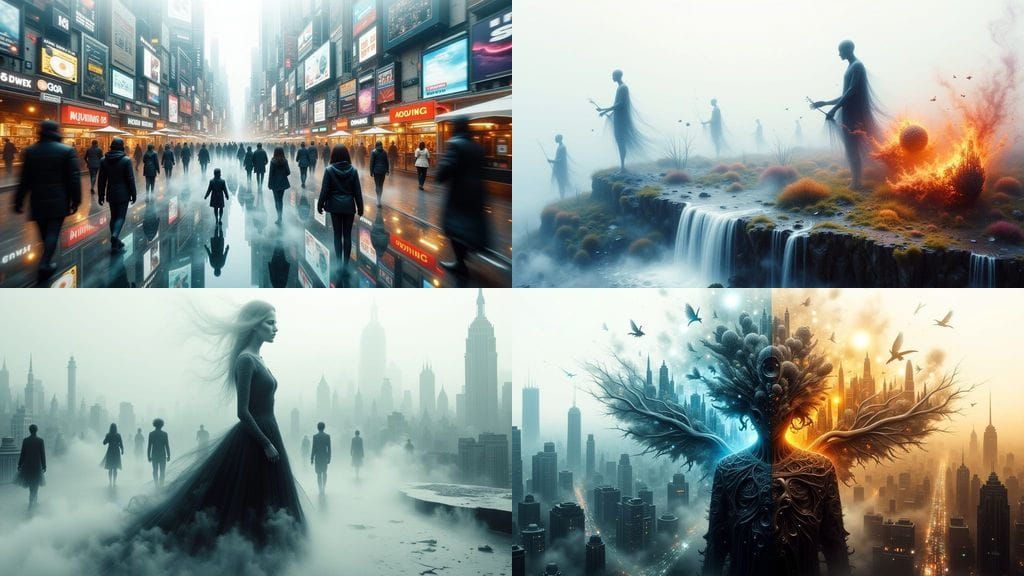 Ethereal Realm: Double Exposure Art