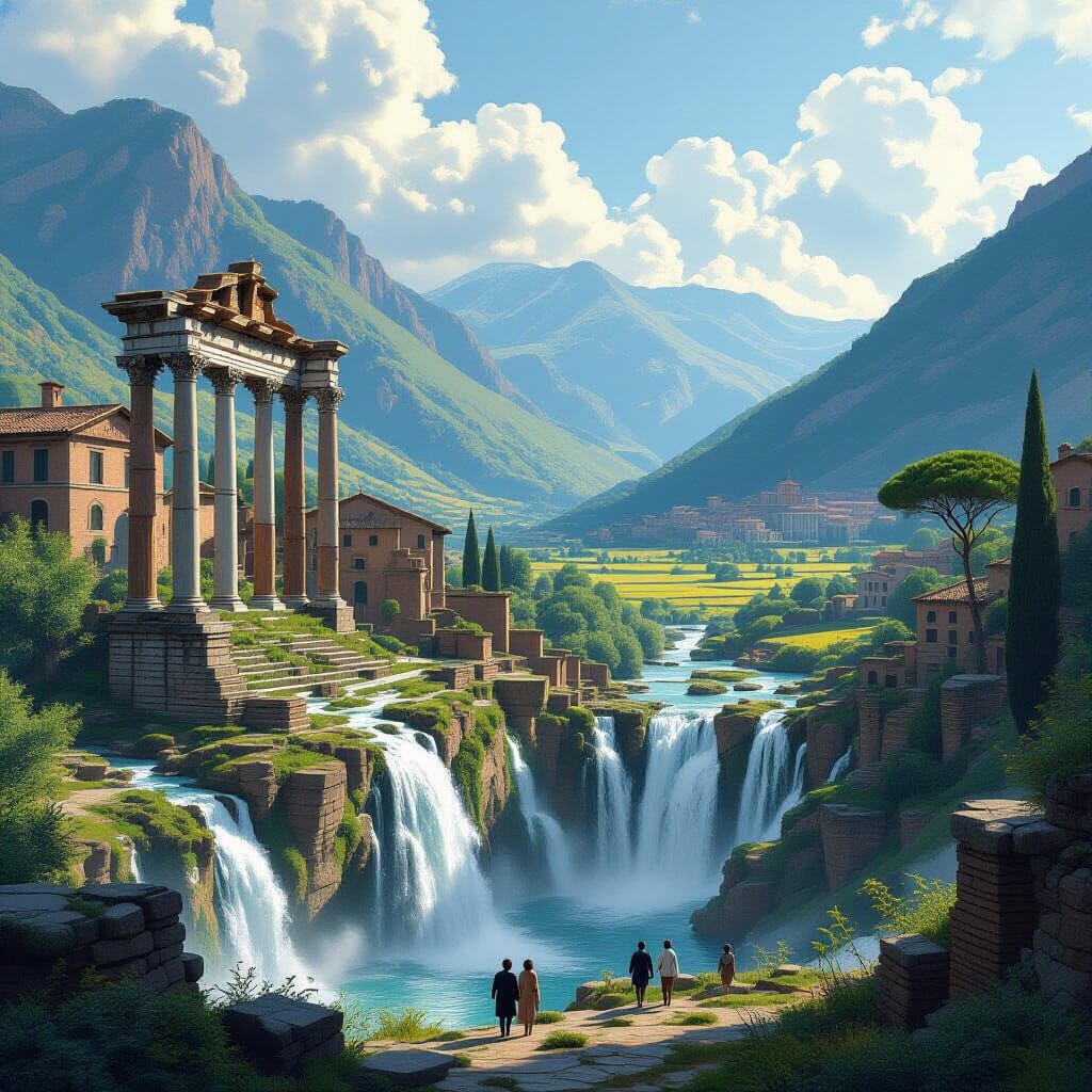 Italian Ruins: A Hyperrealistic Digital Painting