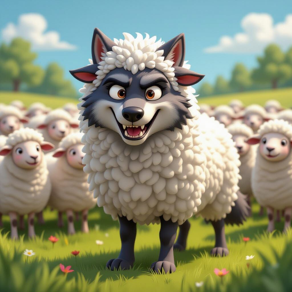 Grey Wolf Imposter in Sheep's Clothing