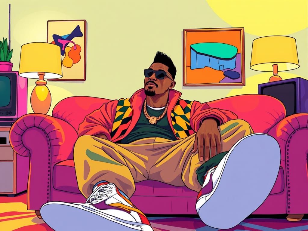 Fresh Prince of Bel-Air in Vibrant Anime Style